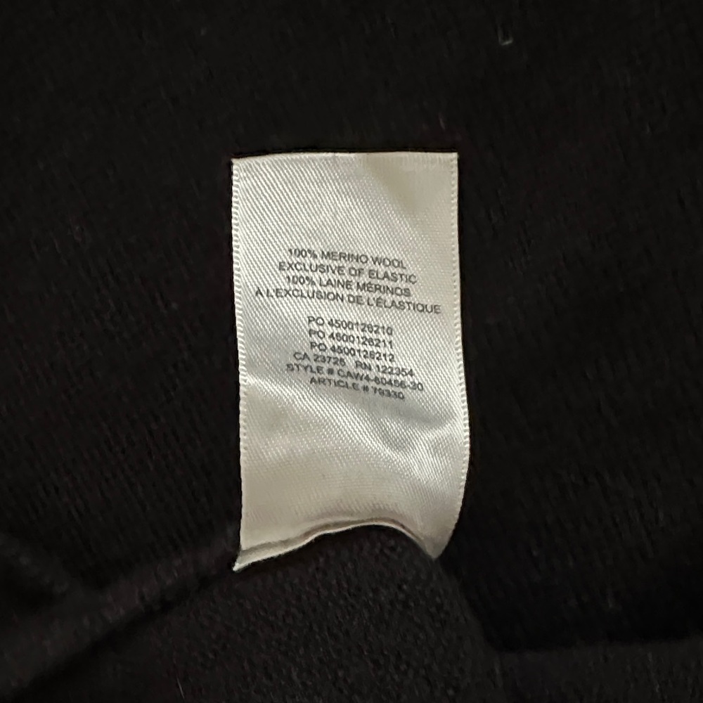 Wilfred by Aritzia Cyprie Black V-Neck Merino Wool Dress with Slit - Size Small - Picture 9 of 11